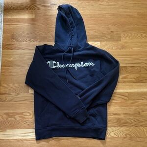 Champion embroidered Dark Blue Hoodie